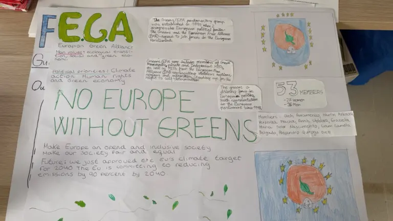 Faction poster of the European Green Alliance with the motto No Europe without Greens